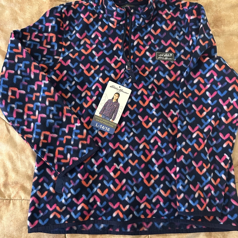 Eddie Bauer Kids Jacket - Blue and Pink Pattern